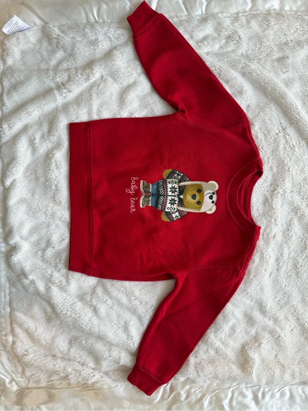 Ralph Lauren Red Baby Bear Graphic Sweatshirt